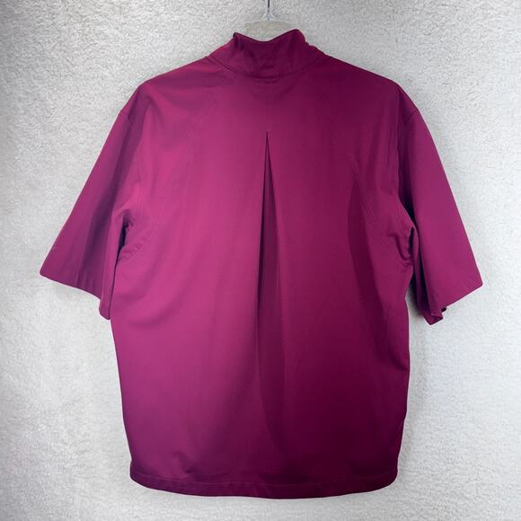 Nike Golf Storm-Fit Men Medium 1/4 Zip Shirt Burgundy Outdoor Short Sleeves Zip - Picture 2 of 12
